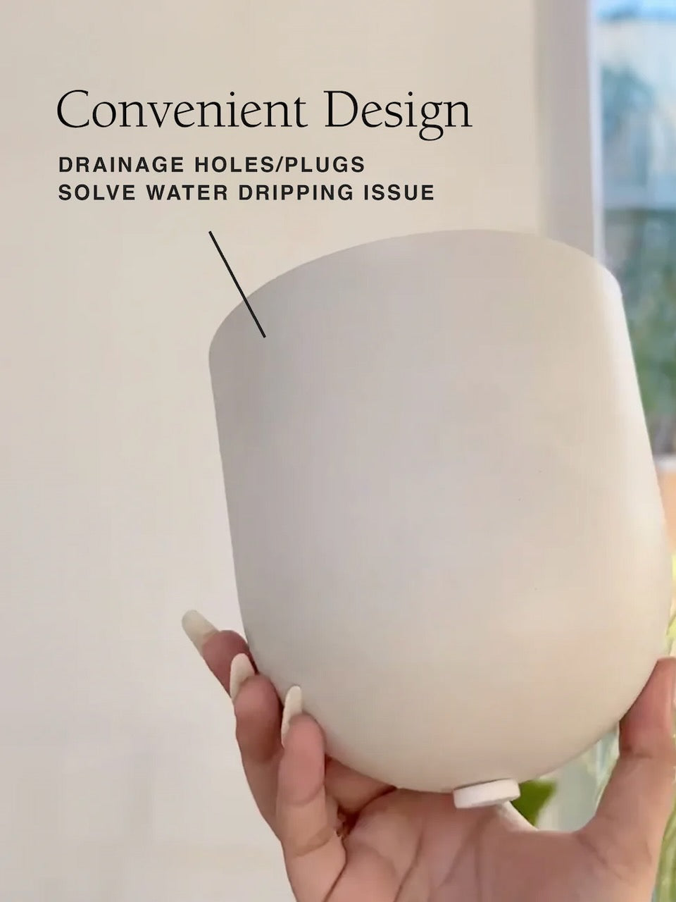 Kanso Recycled Wall Mounted Pot, Small 5"
